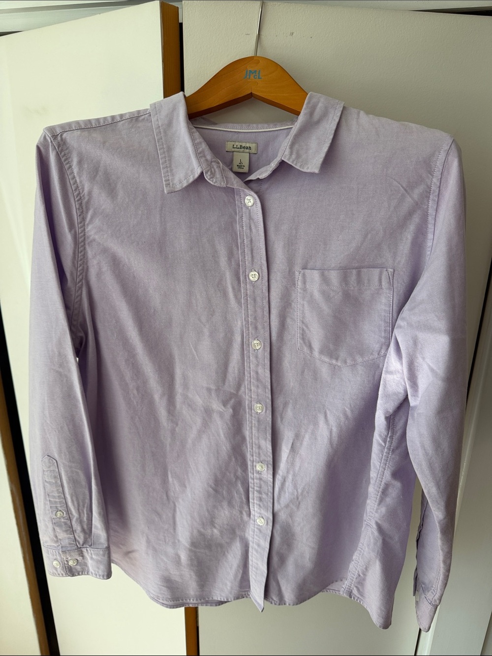 L.L. Bean Women’s Light Lavender Long-Sleeve Button-Down Shirt